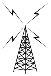 Clip Art of Antenna Tower