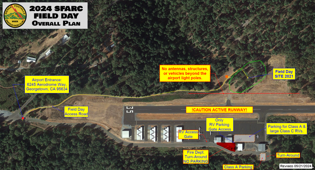 Field Day Site Plan Sierra Foothills ARC (W6EK)