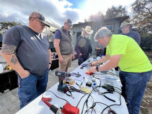 Our General License Class students learning a thing or two about antenna building.
