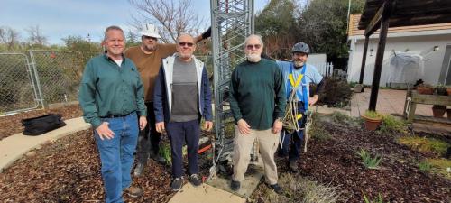 The SFARC Tower Crew helping Rob (KM6YKX) take possession of his new tower.
