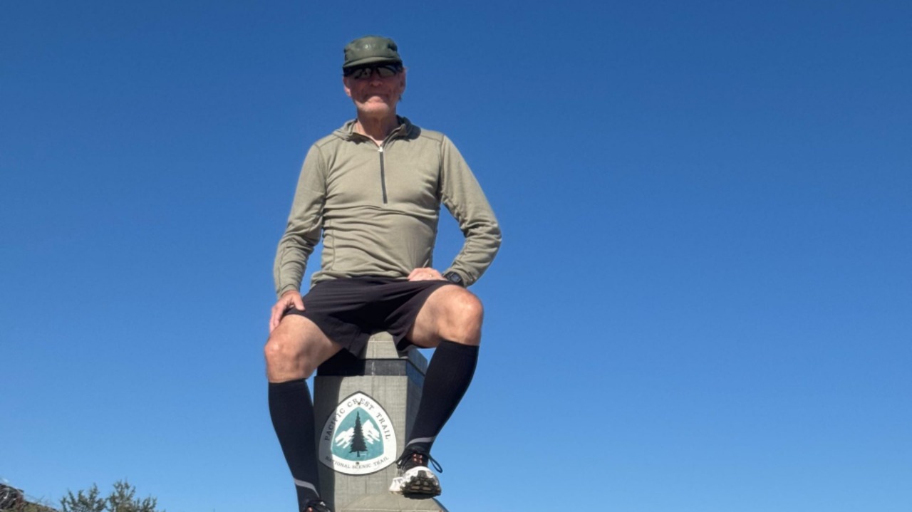 Jeff (KW6U) at the start of the Pacific Crest Trail.